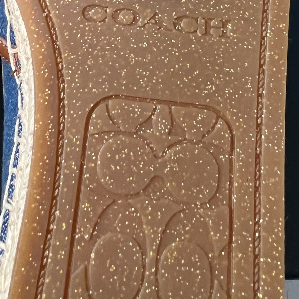 Coach Denim Slip-on Carson ESPADRILLE Size 7B WITH PRAIRIE SOUVENIRS - Picture 14 of 16